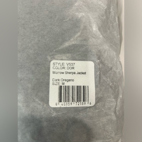 Vuori Men's Medium Morrow Sherpa Jacket Dark Oregano Green NWT Fleece Full Zip - Picture 6 of 7